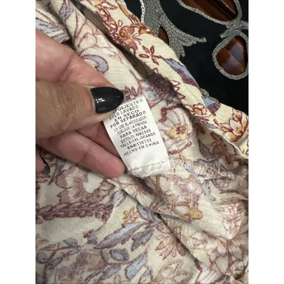 UMGEE, LONG BELL SLEEVE, SHORT DRESS/LONG TOP WITH KEY HOLE NECKLINE, 1X - Picture 10 of 10